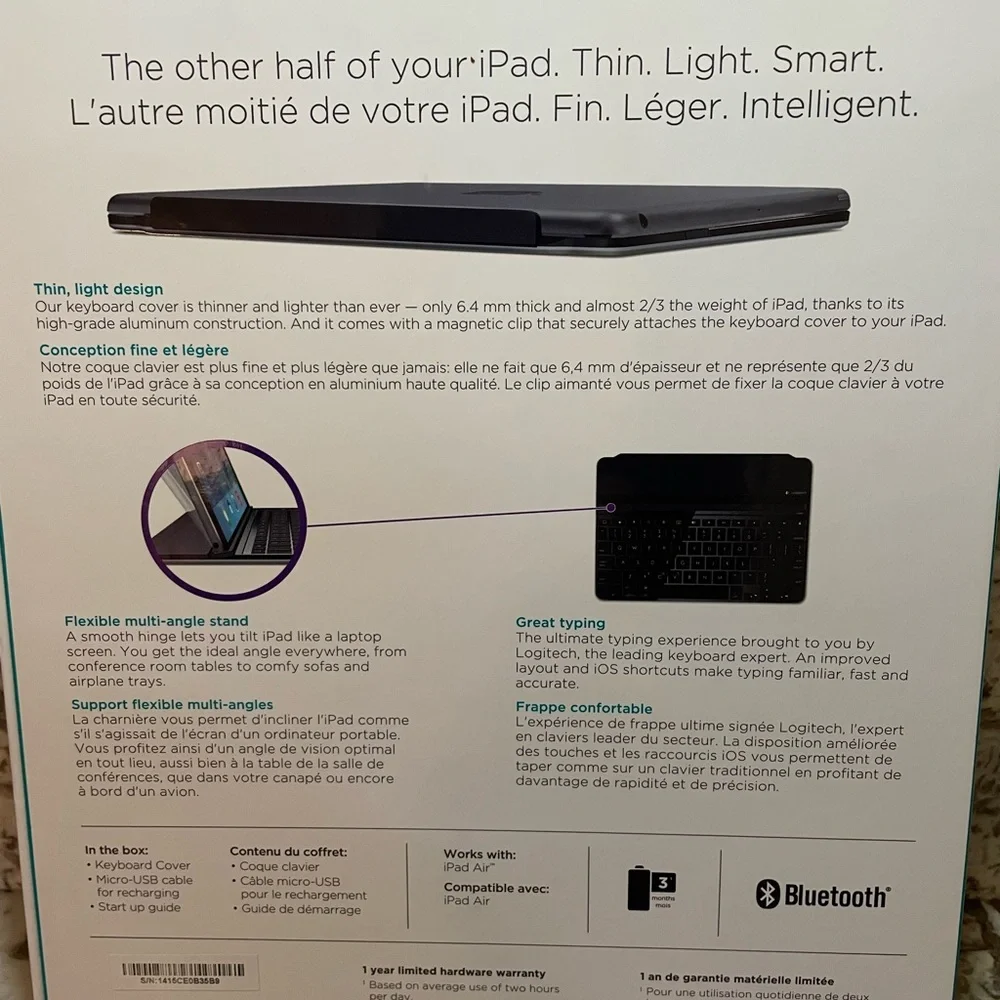 Logitech Ultrathin Magnetic Keyboard Cover - Black